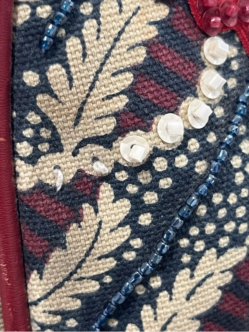 RARE Isabella Fiore Marrakesh Beaded Patchwork Shoulder Handbag With Dust Bag - Picture 11 of 16